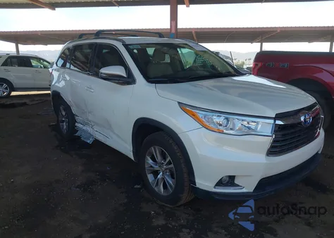 2015 Toyota Highlander Xle V6 from USA, damaged, VIN 5TDKKRFH8FS112135